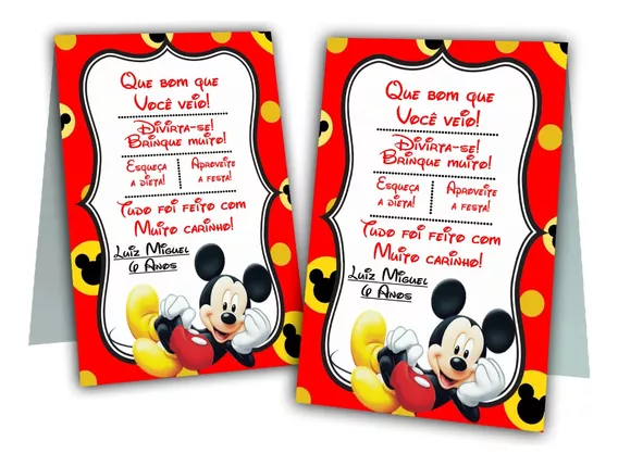 Centro De Mesa Agradecimento Tema Mickey