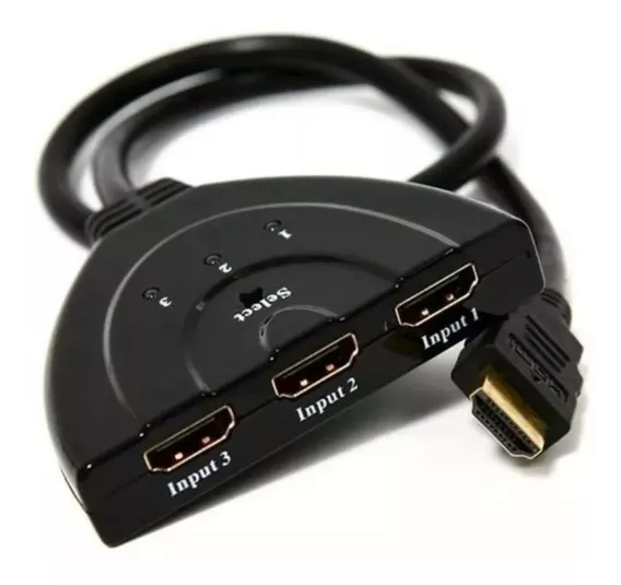 Divisor Hdmi Switch 3x1 Adaptador Cabo 3 Entradas E 1 Saída