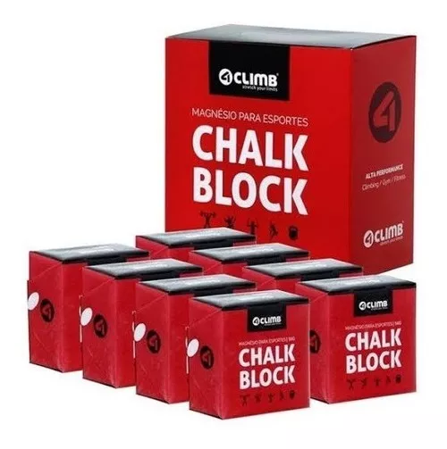 Kit 8 Unid Magnésio Chalk Block 56g Crossfit Lpo Ginástica