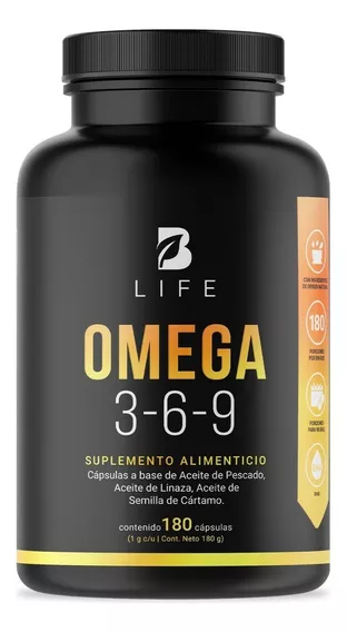 Omega 3 6 9, De 180 Cápsulas. B Life