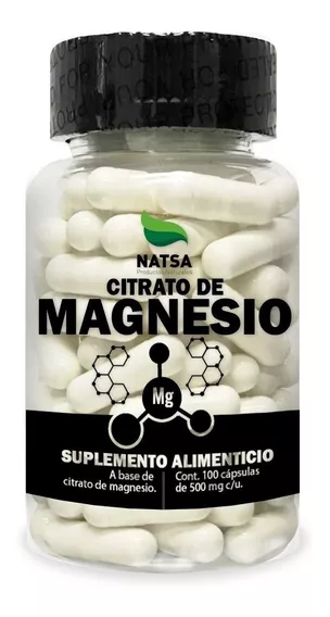 Citrato De Magnesio 100 Cápsulas, Calidad Premium