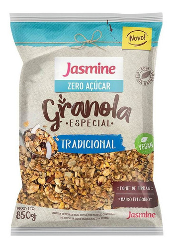 Granola Tradicional Zero Açúcar Jasmine 850g