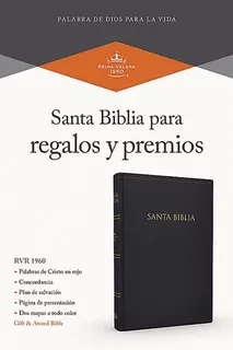 Santa Biblia: Reina-valera 1960 Para Regalos Y Pemios Negro Imitación Piel, De Biblias Holman. Editorial Holman, Tapa Blanda En Español, 2016