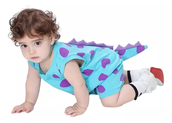 Ropa Dinosaurio Monstruo Para Bebe Niño Enterizo Sin Mangas