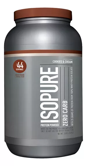 Proteina Isopure Zero Carb 3 Lbs Sabor Galletas Con Crema Sabor Galletas Con Crema