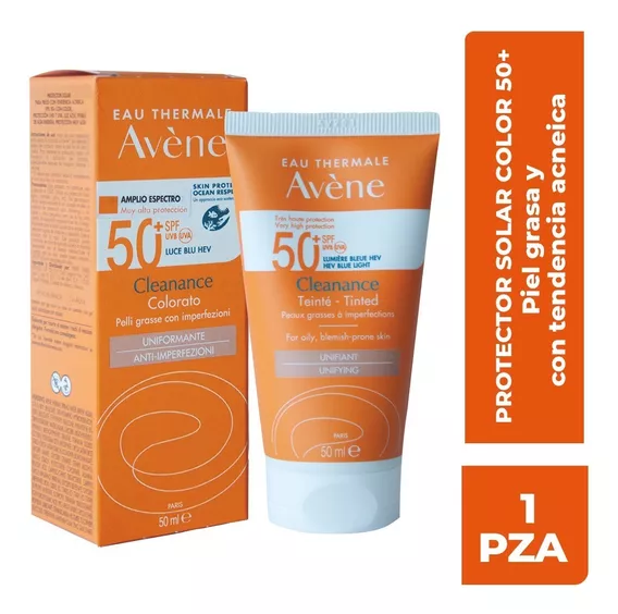 Protector solar Avène  Con Color Cleanance Solar 50FPS  50mL
