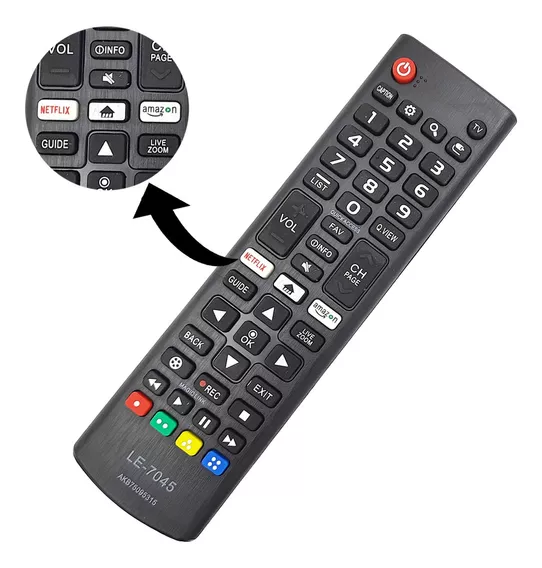 Controle Remoto Para Smart Tv LG 32/43/49/50/55/65 Lelong LE-7045