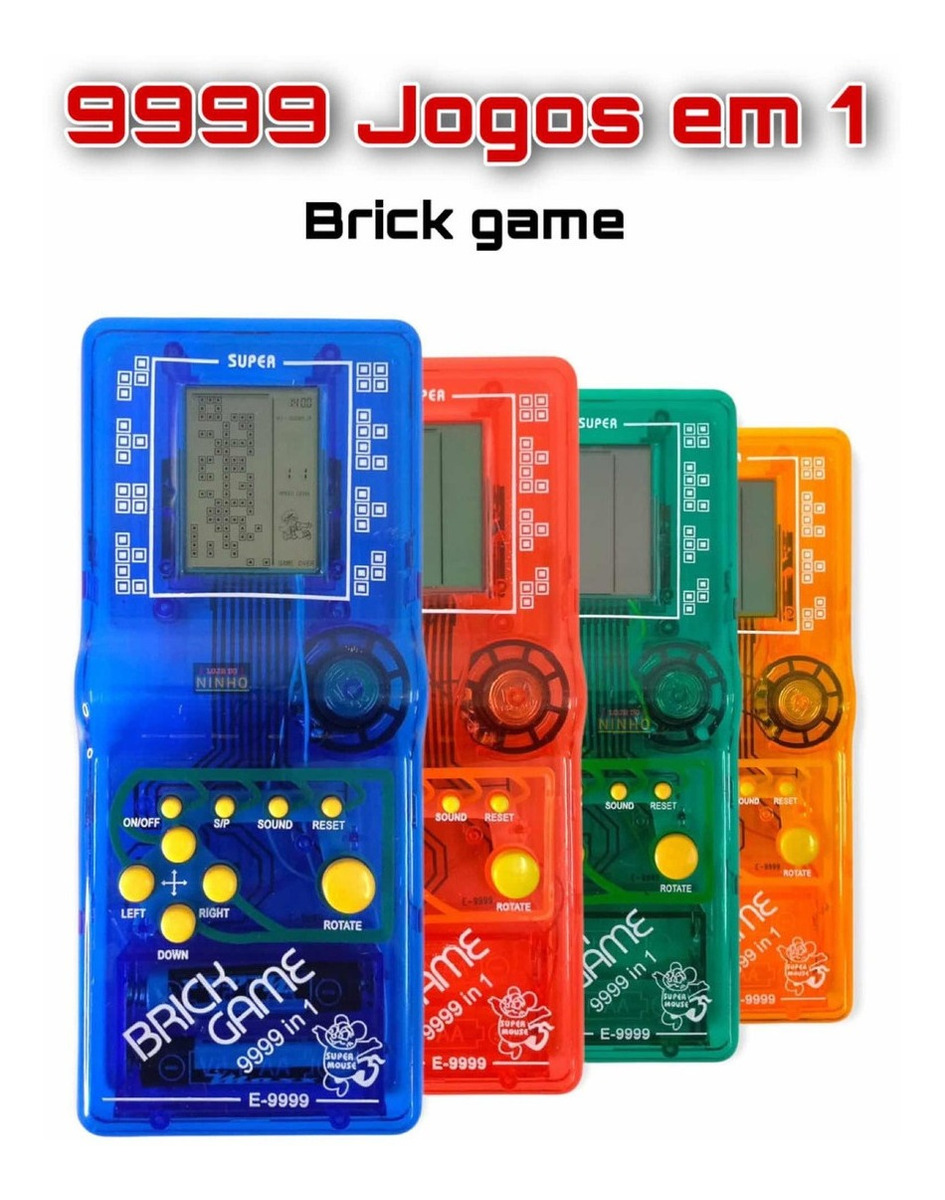 Toys Game 9999 Jogos Game Box, Brick Game, Mini Game, Brinque Game joguinhos