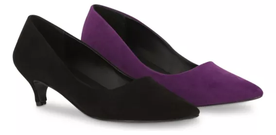 Dúo Zapatilla Tacón Morado Y Negro Dúo Pack 199