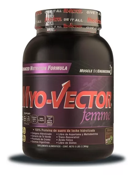 Proteina Myovector Femme 3 Lb Zero Carbs 44 Servicios Sabor Banana Ripe