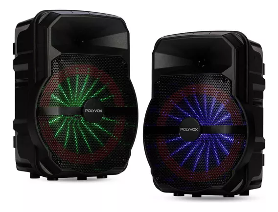 2 Caixa Som Amplificada Xc-710t Tws Polyvox Bluetooth 300w