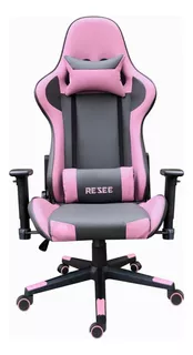 Silla de escritorio Resee R1 gamer ergonómica  rosa