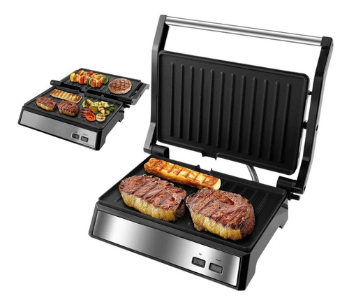 Sanduicheira Grill Elétrica Press Misteira Abertura 180 Inox Cor Preto 220V