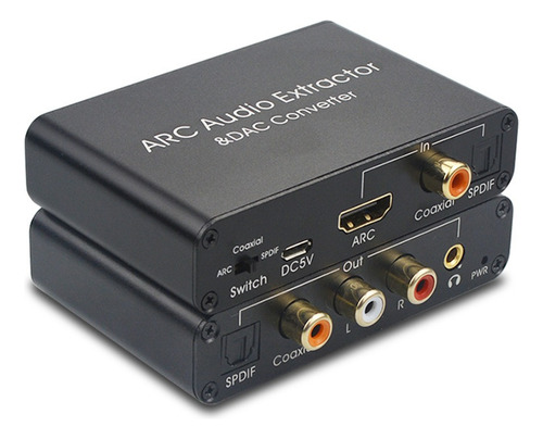192khz Arc Audio Adaptador Hd Audio Extractor Digital Para