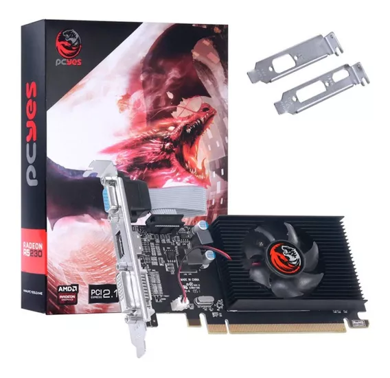 Placa de vídeo AMD Pcyes  Radeon R5 200 Series R5 230 PA230R502D3LW 2GB