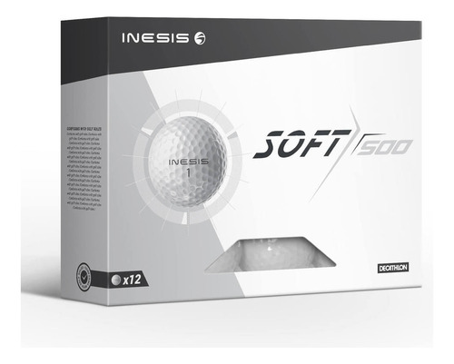 Kit 12 Bolas De Golfe Soft 500 Inesis