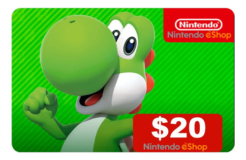 Cartão Nintendo Eshop Americana $20 Dólares Americano