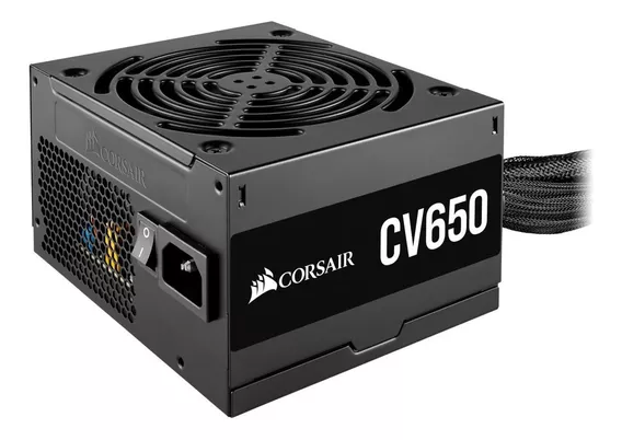 Fonte De Alimentação Para Pc Corsaircv650 650w Black 100/240