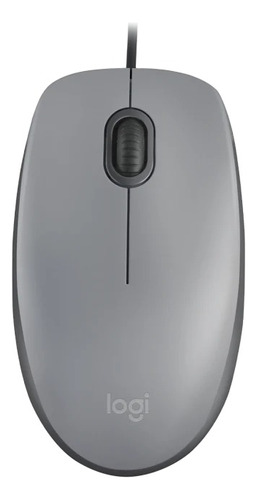 Mouse Com Fio Usb M110 Silencioso Cinza Logitech