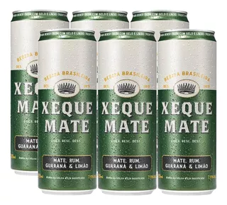 Kit 6 Bebida Mista Xeque Mate Rum Água E Limão 355ml