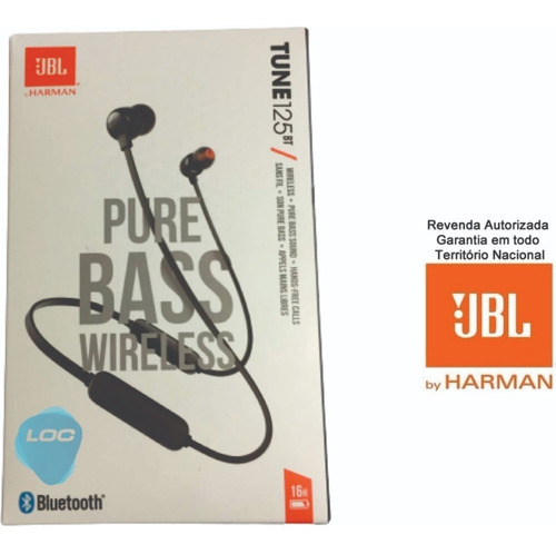 Fone De Ouvido In-ear Sem Fio Jbl Tune 125bt Black