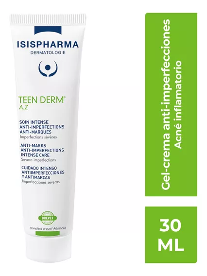 Isispharma Teen Derm A Z 30ml Gel Facial Antiimperfecciones 