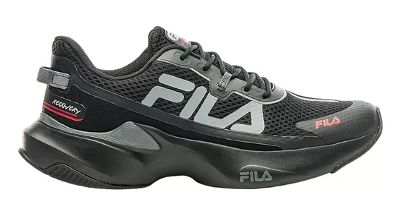 Tênis Fila Recovery Feminino Preto E Cinza Corrida Caminhada