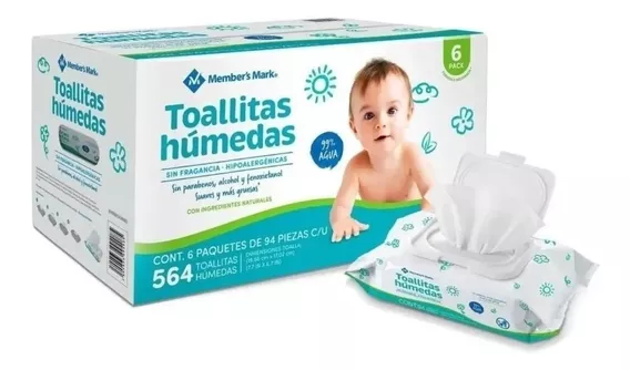 Toallitas Húmedas P/bebe Member's Mark 564 Toallitas Premium