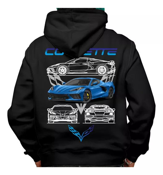 Sudadera Polar De Autos Corvet-t Carreras 911