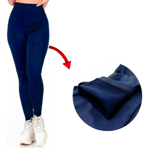 Calça Termica Legging Flanelada Grossa Cintura Alta Inverno 