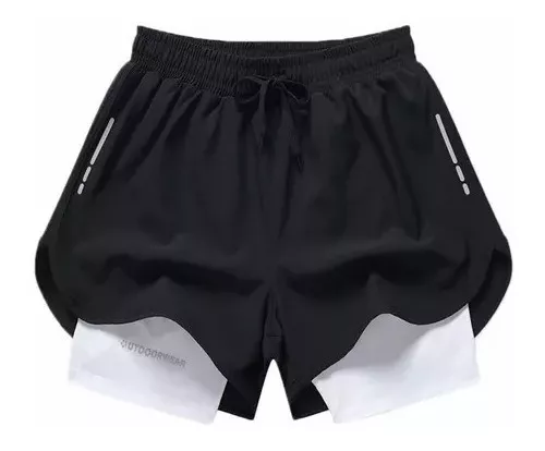 Gimnasio Short Con Licra Deportiva 2 En 1 Hombre Correr