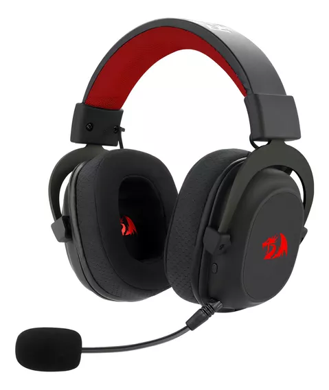 Headset Gamer Redragon Zeus Pro Rgb Wireless 7.1 53mm Preto