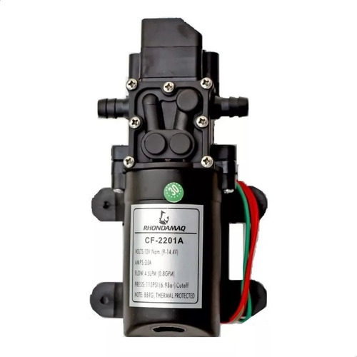 Bomba 12v 110psi Alta Pressão Vazão 4,5l/m Forte