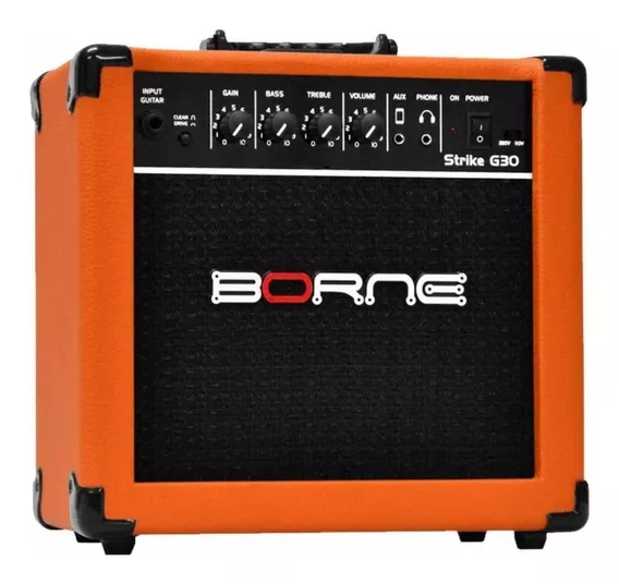 Amplificador Cubo Guitarra G30 Laranja Borne C/ Distorção 110V/220V