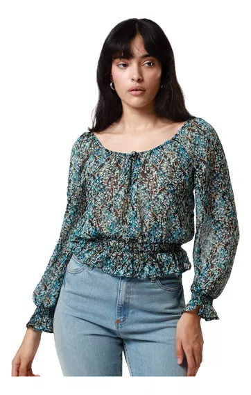 Blusa Manga Larga Lob Dbta1579 Mujer