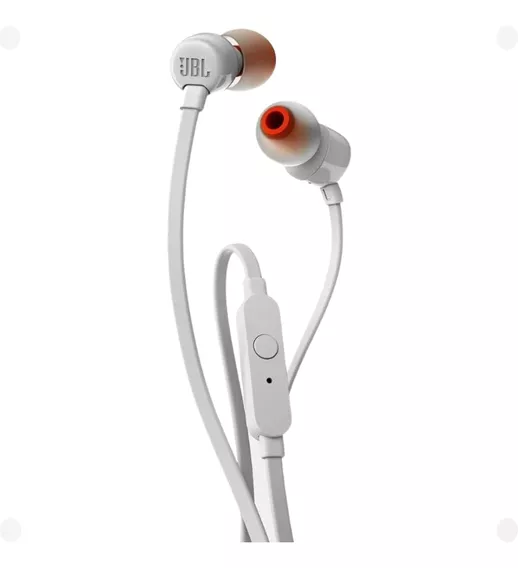 Fone De Ouvido Jbl Intra Auricular Com Fio Tune T110 Branco