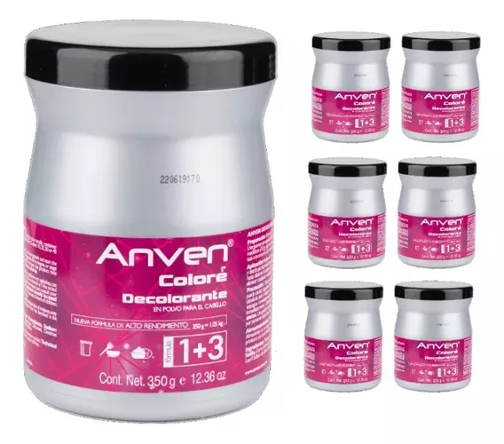 Decolorante Para Cabello Anven Rosa Colore 350 Grs (6 Pzas)