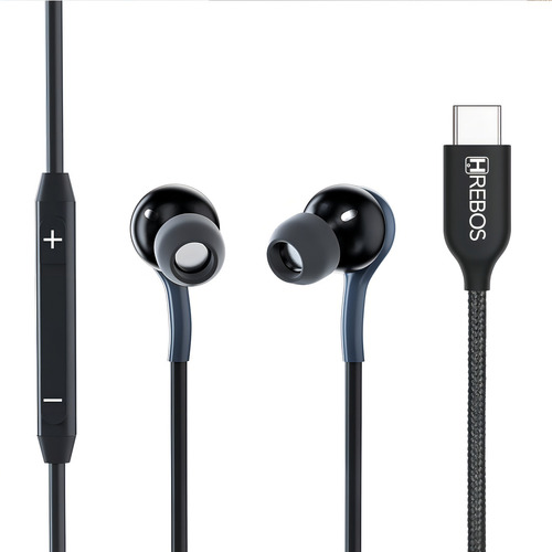 Fone de ouvido in-ear Hrebos HS-110 preto