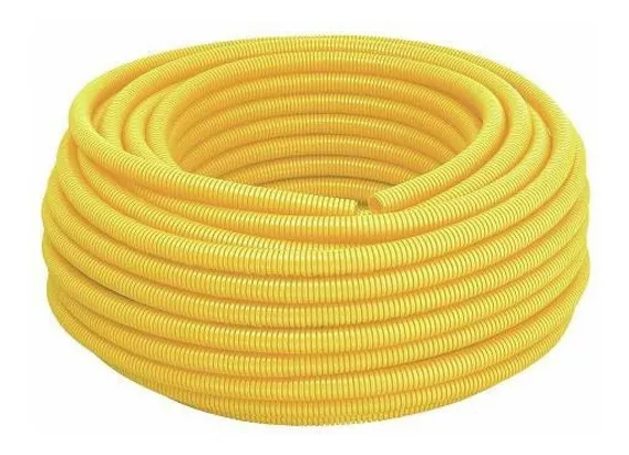 Eletroduto Pvc Corrugado 25mm 50 Metros Amarelo Tigre