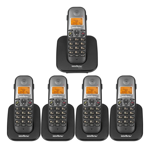 Kit Telefone Viva-voz Sf Ts 5120 E 4 Ramal Ts 5121 Intelbras