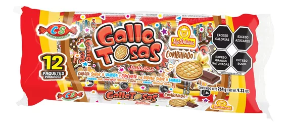 Galletas Galletosas 12 Pack Sabor Chocolate Y Vainilla