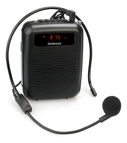 Amplificador De Voz Microfone 12w Retekess Professor Fm Usb 