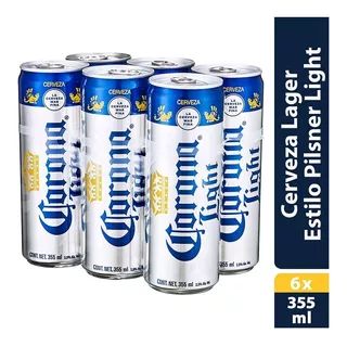 Cerveza Corona Light American Liteclara lata 355 mL 6 unidades