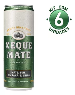 6und Xeque Mate Bebida Pronta Mate Rum Guaraná Limão 355ml