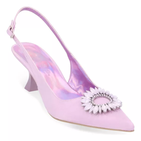 Zapatilla De Tacón Mujer Morado 6cm 032-13