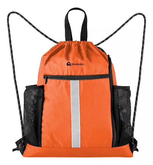 Mochila Deportiva De Gym Gimnasio Viaje Impermeable Con Cordón Para Deportistas Color Naranja