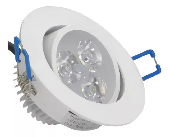 12 Spot 3w De Led Direcional Embutir Sanca Redondo Cor Branco Quente Bivolt