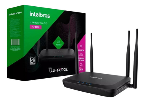 Roteador Wifi Intelbras Gf 1200 Dual Band 5g Lan Gigabit