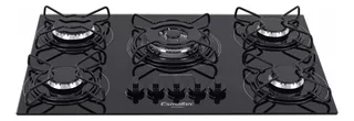 Cooktop Gás 5 Bocas Vidro Gourmet Bivolt 68x46cm - Esmaltec