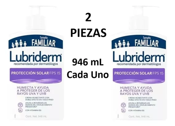 Lubriderm Crema Corporal Protección Solar 946ml (2 Pack)